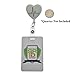 Specialist ID - Heart Shaped EKG Badge Reels - Retractable Cardiac Badge Reel with Alligator Swivel Card Clip for Nurses, Cardiology and More (White)