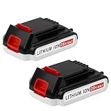 2Pack LBXR20 Replace for Black and Decker 20V Battery 2.0Ah Max Lithium LB20 LBX20 LST220 LBXR2020-OPE LBXR20B-2 LB2X4020 Cordless Tool Batteries