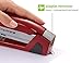 Bostitch Office Injoy Spring-Powered Compact Stapler - Red (1511), plastic-half strip