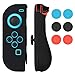 Nintendo Switch Joy-Con Gel Guards with 3 Pairs of Thumb Grips Caps Mothca Skins Protective Black Case Sleeve Anti-Slip Humanization Design Lightweight Comfort Game Feeling(Black)