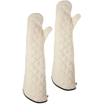 San Jamar 824TM Heavy Duty Terry Cloth Temperature Protection Oven Mitt, 24