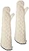 San Jamar Oven Mitt Long Oven Glove with Angled Cuff for Kitchens and Restaurants, Cotton, 24 Inches, Tan