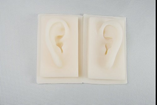 2Pcs Silicone Simulation Model Human Ears Acupuncture Practice Model of The Ear