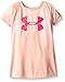 Under Armour Girls' Big Logo T-Shirt, Ballet Pink (981)/Harmony Red, Youth Large