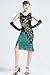 BABEYOND 1920s Vintage Peacock Sequined Dress Gatsby Fringed Flapper Dress Roaring 20s Party Dress