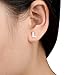 EVER FAITH 925 Sterling Silver Pave Cubic Zirconia Fashion Initial Alphabet Letter L Stud Earrings Clear