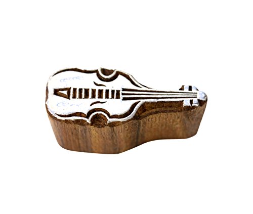 Hashcart Musical Instruments Hand-Carved Designed Wooden Blocks for Printing and Stamping
