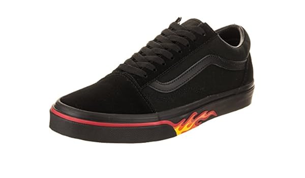 vans old skool black flame wall