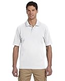 econscious Men's 100% Organic Cotton Pique Polo Shirt (White, Medium)