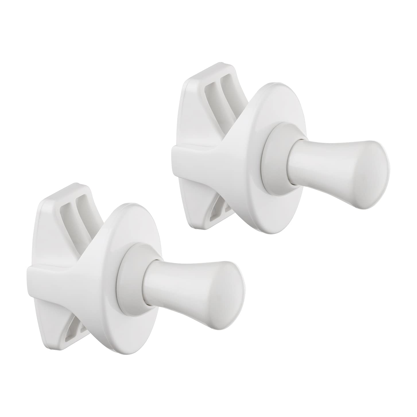 HL Modern White Metal Radiator Mount Towel Holder - 4x8x4 cm, 3 kg Max Weight, 1 kg Max Weight Capacity, 2 Hooks, Easy Install