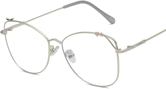 Hombres Mujeres Gafas de sol clásicas, Las flores de lentes planas Blu