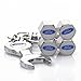 D&R Wrench Keychain Chrome Tire Valve Stem Caps for Ford