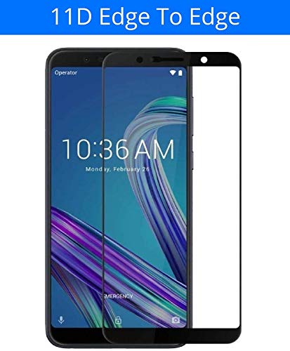 CELLBUZZ® Full Edge To Edge For Asus Zenfone Max Pro M1 Tempered Glass Full Glue Screen Protector With Full Installation