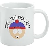 South Park Stan That Kicks A** Ceramic Coffee Mug, Novelty Gift Mugs for Coffee, Tea and Hot Drinks, 11oz, White