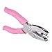 Hand-held 1-Hole Paper Punch Puncher Hand Tool with Pink Grip Single Star Shape Hole (Heart Shape)