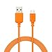 EZOPower Extra Long 6ft Orange Micro-USB 2in1 Sync and Charge USB Data Cable for Samsung, HTC, LG and Other Smartphone