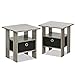 FURINNO Andrey End Table Nightstand Set, 2-Pack, French Oak Grey primary