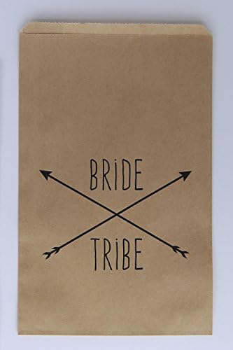 Bride Tribe Favor Bags, Kraft Brown, Set of 12