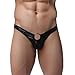 BeautyVan Hot Sale！ Men Shorts, Fashion Design Hot Sexy Men's Thongs G-String Underwear Leather Jockstrap Trunks (L, Black ~2)