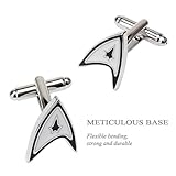 Casoty Jewelry Star Trek Cufflinks Starfleet Command Cufflinks in Gift Box