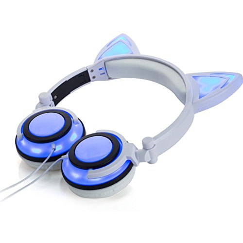 Kids-Cat-Ear-Headphones-RechargeableUpgraded-Version-Christmas-Gifts-Wired-OnOver-ear-Foldable-LED-Lights-Gaming-Headsets-for-Girls-or-Boys-Compatible-with-IOS-Phone-and-Android-Phone-Laptop