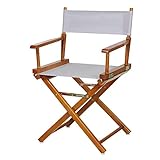 Casual Home Director's Chair ,Honey Oak Frame/White