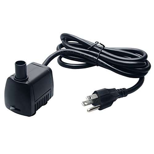 PeakTop 80 GPH Submersible Water Pump with 6' Cord for Aquarium