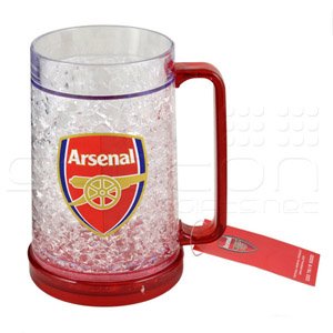 Official Football Merchandise Arsenal Freezer Mug, Plastic, Insulated Coffee Cup, Mug, 470 ml