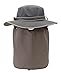 Home Prefer Unisex UPF50+ UV Protection Sun Hat with Neck Flap Wide Brim Fishing Hat for Mens Womens Outdoor Gray Brim