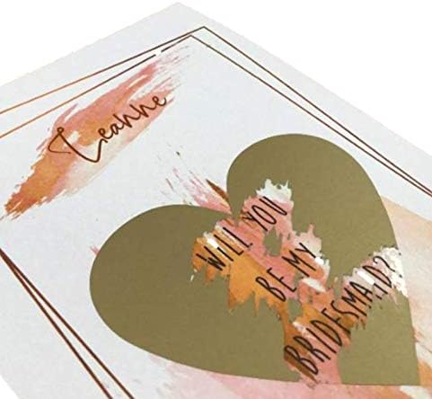 Blush Personalised Bridesmaid Proposal Card. Rose Gold Will You be My Bridesmaid. Scratch Off Card