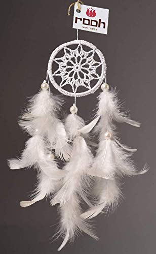 rooh Dream Catcher Car Hanging (White Crochet)