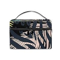 Dkhh Leo Zebra Animal Print Travel Makeup Bag Cosmetic Cases Organizer Portable Storage Bag for Cosmetics Makeup Brushes Toiletry Travel Accessories