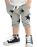 CM-Kid Boys' Pant Cotton Stars Cropped Harem Trousers Shorts 12M-6Y