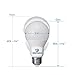 Great Eagle 100W Equivalent LED A19 Light Bulb 1600 Lumens Cool White 4000K Dimmable 14-Watt UL Listed (6-Pack)