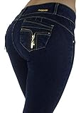 M947 Women Plus/Junior Size Colombian Design Mid Waist Butt Lift Skinny Jeans