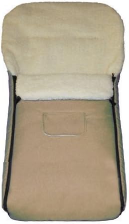 Baby-Joy K-105-08 foot muff KAI 105cm XL FELT FREE Beige Sheepskin/Acrylic Wool Thermal Footmuff for Buggy Stroller Sled
