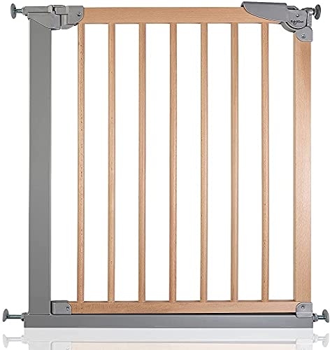 Safetots Wide Walkthrough Wooden Stair Gate, Natural, 69.1-75.8 cm