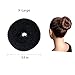ClothoBeauty Extra Large Ring Style Hair Bun Maker, Women Chignon Donut Shaper (For Thick and Long Hair) 5.5 in, (X-Black)