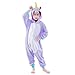 Newcosplay Homewear Childrens Unicorn Pajamas Sleeping Wear Animal Onesies Cosplay Costume (125#, Purple Unicorn)