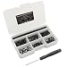 Mcsher 300pcs M1.4 Series Cell Phone Screws Set for Android Smartphone, Phillips Wafer Head, Black Zinc, 6 Size, with Screw Driver