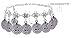 Bienvenu Vintage Coin Ankle Bracelet Tassel Gypsy Festival Beach Bohemian Anklet, Silver
