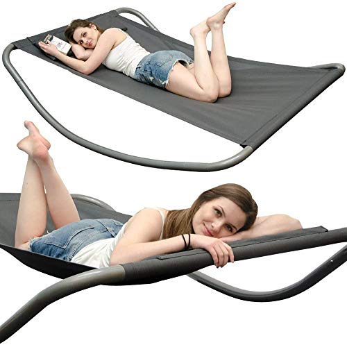 AMANKA 200x130 Relax Schaukelliege Outdoor bis 120 kg - Gartenliege Wetterfest - Liegestuhl Sonnenliege Garten Lounge - Relaxliege Sauna Pool Liege - Schwingliege Garden Lounger Sunlounger Bäderliege – Bild 4
