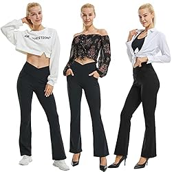 FireSwan Womens Crossover Flare Leggings with