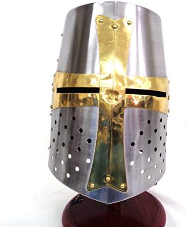 中世 18ゲージスチール製 グレートヘルム レザーライナー付き 兜 Candchipiona Com