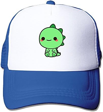 Uzhongquux Kawaii Dinosaur Summer Mesh Cap With Adjustable Snapback Strap RoyalBlue
