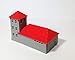 Outland Models Train Railway Country Fire Station with 3 Fire Trucks Z Scale
