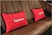 [Pack of 2] Car Neck Pillow & Bolster,Supreme Auto Head Neck Rest Cushion Relax Neck Support Headrest Comfortable Soft Pillows for Travel Car Seat & Home (Red - Embroidered White)