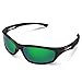Duduma Polarized Sports Sunglasses for Men Women Running Cycling Fishing Golf Driving Shades Sun Glasses Tr90 (black matte frame with Green lens)