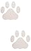 Wazel Clear Paw Prints Non-Slip Saftey Shower or tub Grip Stickers