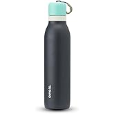 Owala FreeSip Twist Insulated Stainless Steel Water Bottle with Straw for Sports and Travel, BPA-Free, 24-oz, Blue/Grey (Foggy Tide)